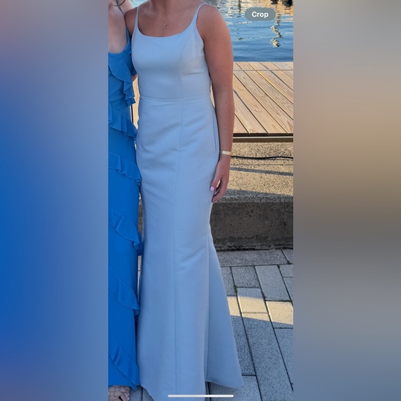 Amsale Light Blue Gown